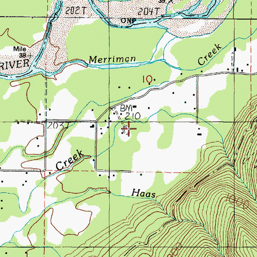Topographic Map of Haas Creek, WA