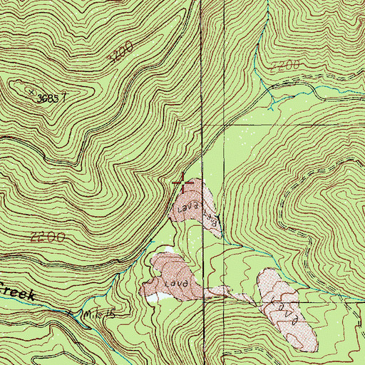 Topographic Map of Hackamore Creek, WA