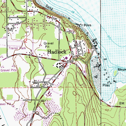 Topographic Map of Port Hadlock, WA