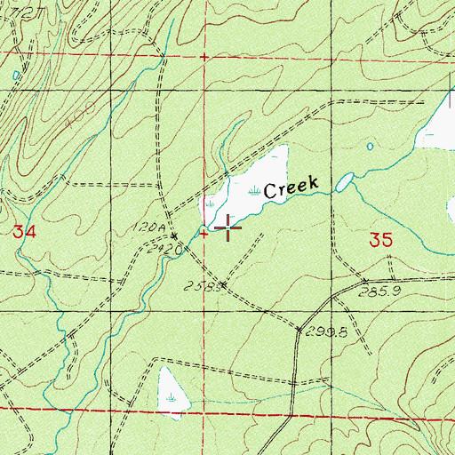 Topographic Map of Haehule Creek, WA