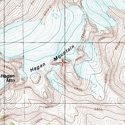 Topographic Map of Hagan Mountain, WA