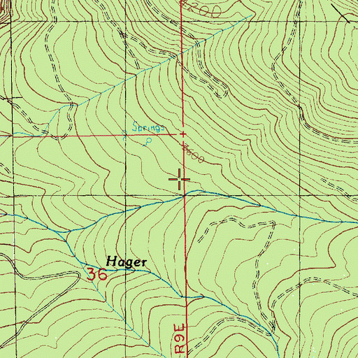 Topographic Map of Hager Lake Shelter, WA
