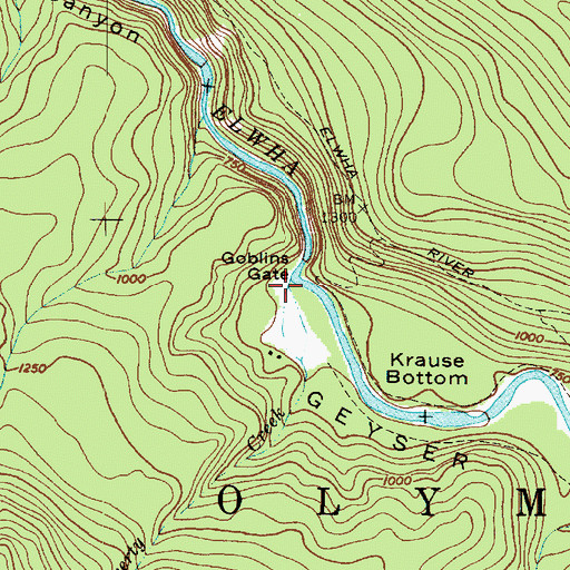 Topographic Map of Haggerty Creek, WA