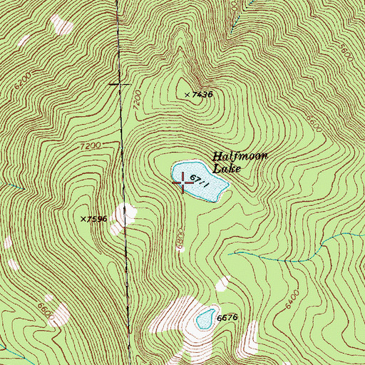 Topographic Map of Halfmoon Lake, WA