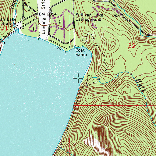 Topographic Map of Hall Creek, WA