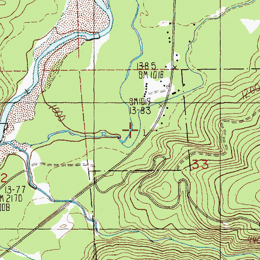 Topographic Map of Hall Creek, WA
