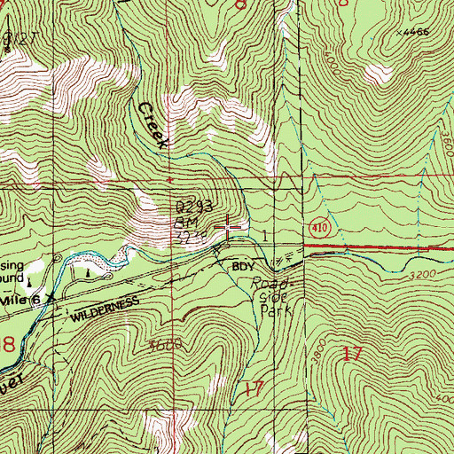Topographic Map of Hall Creek, WA