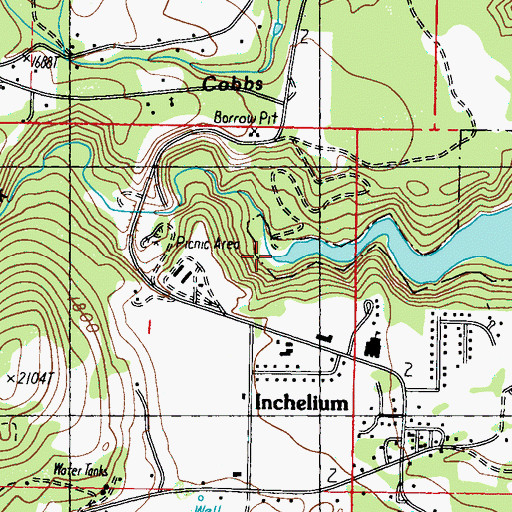 Topographic Map of Hall Creek, WA