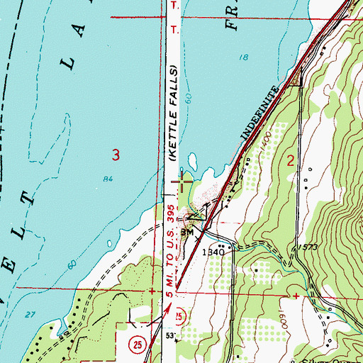 Topographic Map of Hallam Creek, WA