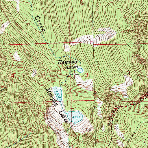 Topographic Map of Hamada Lake, WA