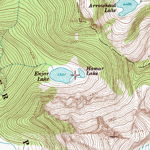 Topographic Map of Hamar Lake, WA