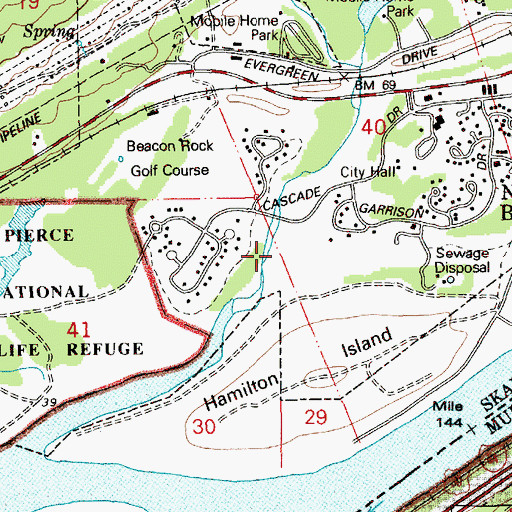 Topographic Map of Hamilton Creek, WA