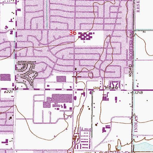 Topographic Map of West Canal Ancho (historical), AZ