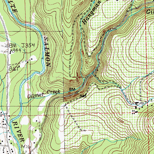 Topographic Map of Hangman Creek, WA