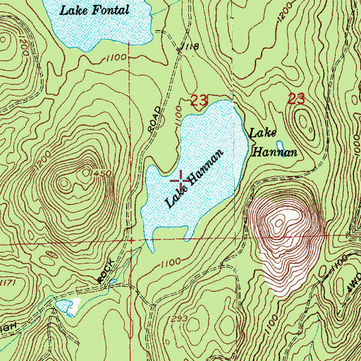 Topographic Map of Lake Hannan, WA