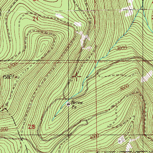 Topographic Map of Hansen Creek Trail, WA
