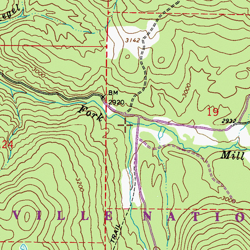 Topographic Map of Hanson Creek, WA