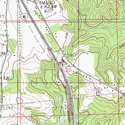 Topographic Map of Liberty Baptist Church, AL