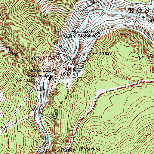 Topographic Map of Happy Creek, WA