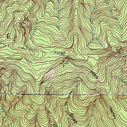Topographic Map of Happy Lake Ridge Trail, WA