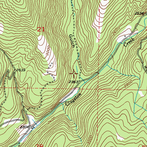 Topographic Map of Harbison Gulch, WA