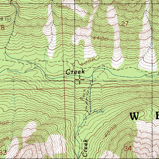 Topographic Map of Hardscrable Creek, WA