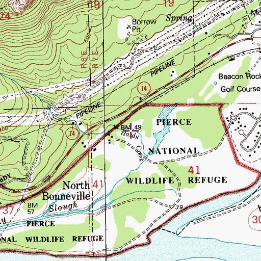 Topographic Map of Hardy Creek, WA