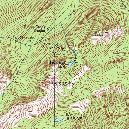 Topographic Map of Harrison Lake, WA