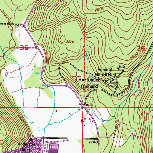 Topographic Map of Hartbauer Orchard, WA