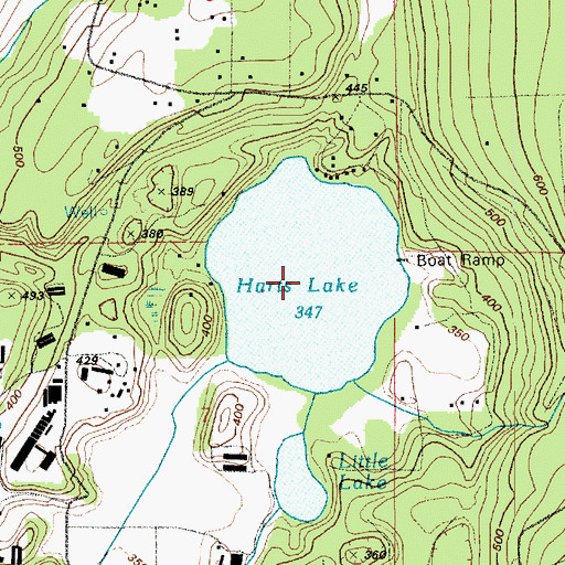 Topographic Map of Harts Lake, WA