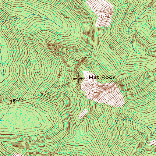 Topographic Map of Hat Rock, WA