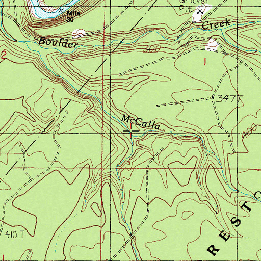 Topographic Map of Hathaway Creek, WA
