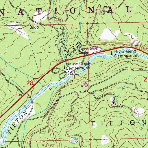 Topographic Map of Hause Creek, WA