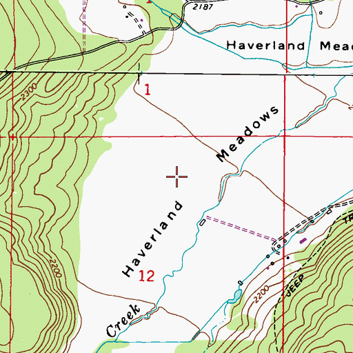Topographic Map of Haverland Meadows, WA