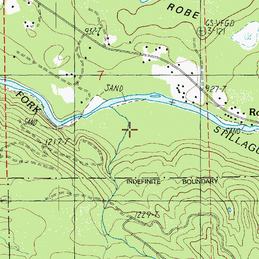 Topographic Map of Hawthorn Creek, WA