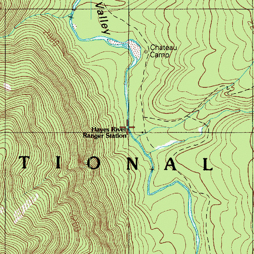 Topographic Map of Hayes River Guard Station, WA