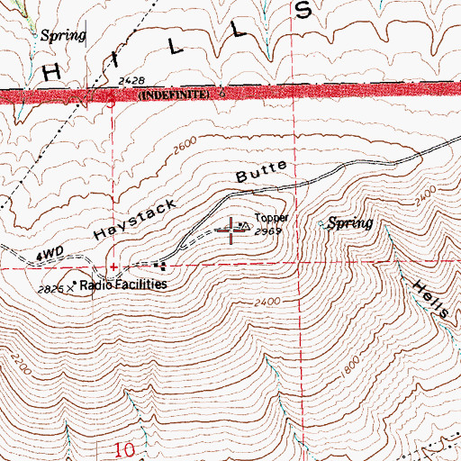 Topographic Map of Haystack Butte, WA