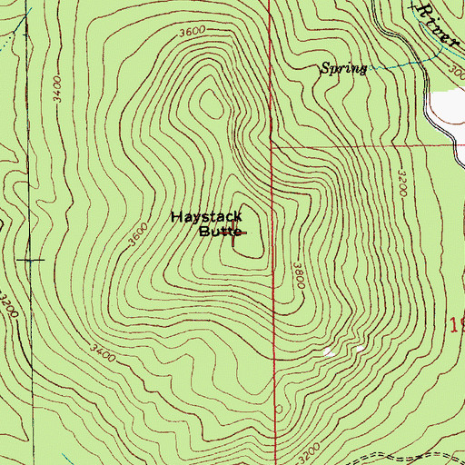 Topographic Map of Haystack Butte, WA