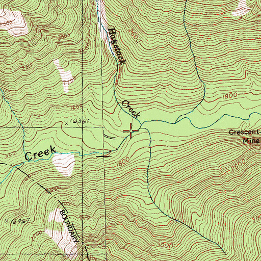 Topographic Map of Haystack Creek, WA