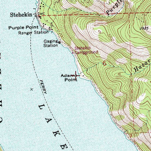 Topographic Map of Hazard Creek, WA
