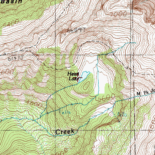 Topographic Map of Heart Lake, WA