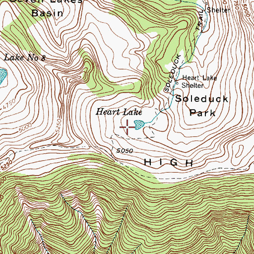 Topographic Map of Heart Lake, WA