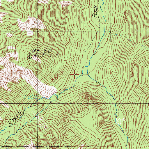 Topographic Map of Heather Creek, WA