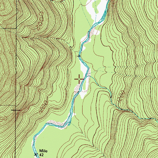 Topographic Map of Hee Hee Creek, WA