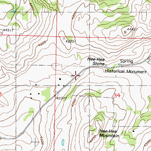 Topographic Map of Hee Hee Stone, WA