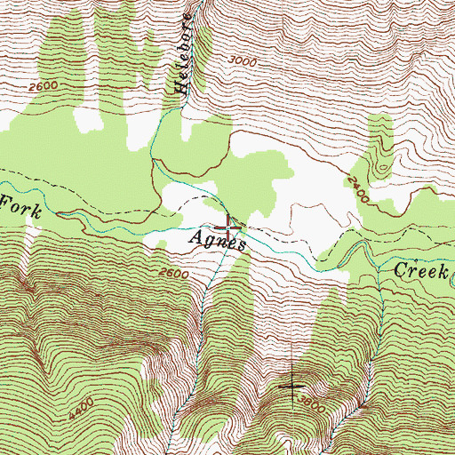 Topographic Map of Helebore Creek, WA
