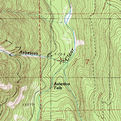 Topographic Map of Helena Creek, WA