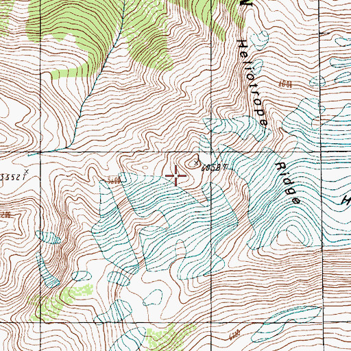 Topographic Map of Heliotrope Ridge, WA