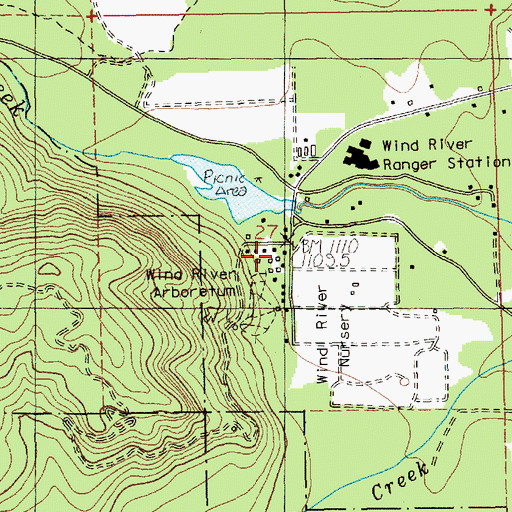 Topographic Map of Hemlock Ranger Station, WA