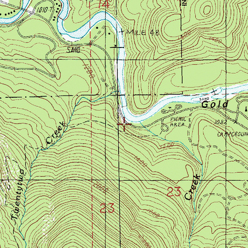 Topographic Map of Hempel Creek, WA